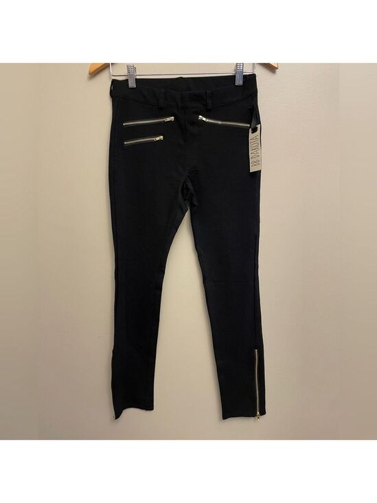 BB Dakota Pants - BB Dakota Black Pants Gold Zipper Detail Size 4 NWT